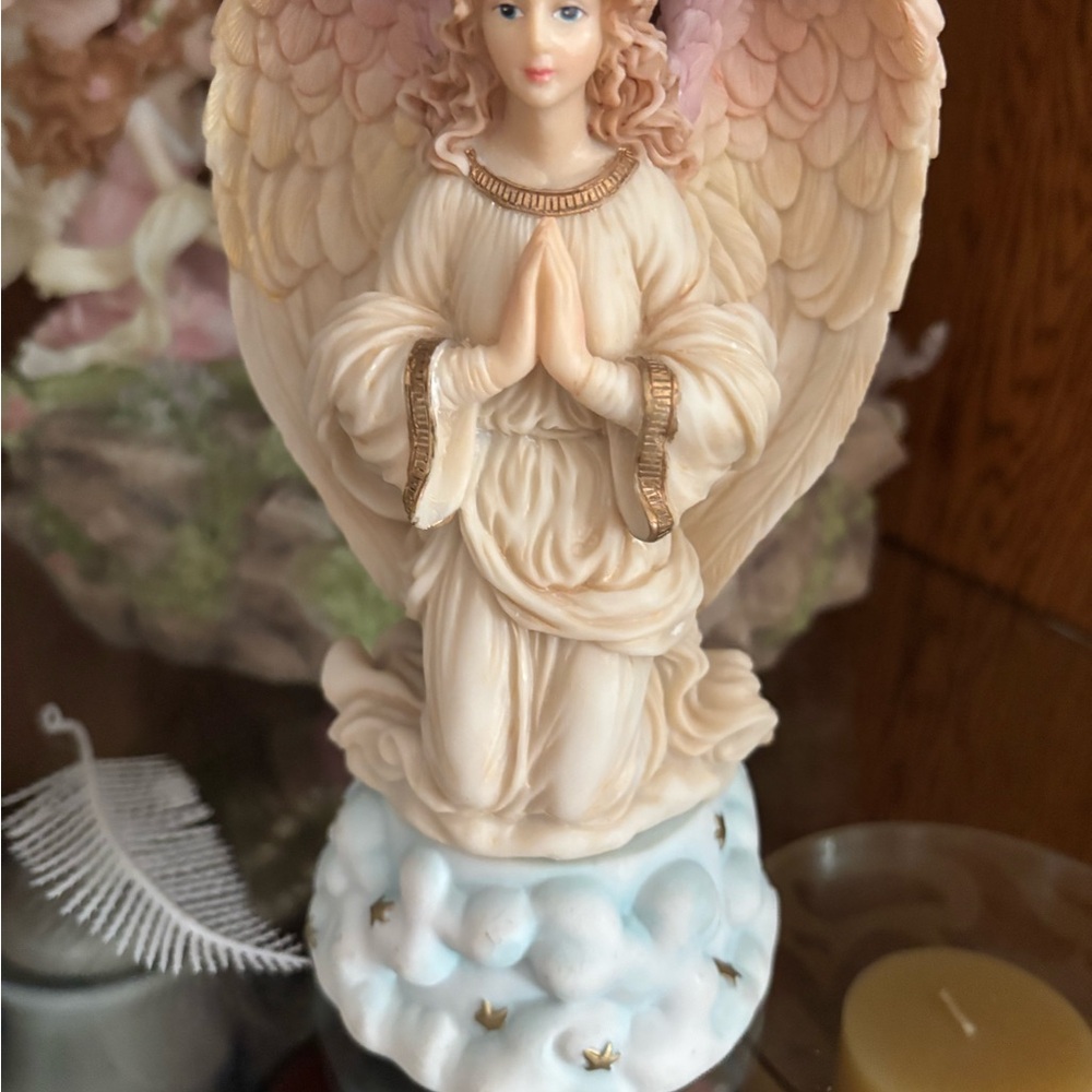 Elegant Cream Angel Figurine